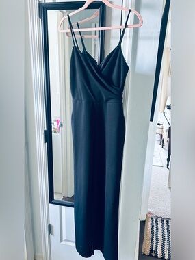 Black Spaghetti-Strap Jumpsuit